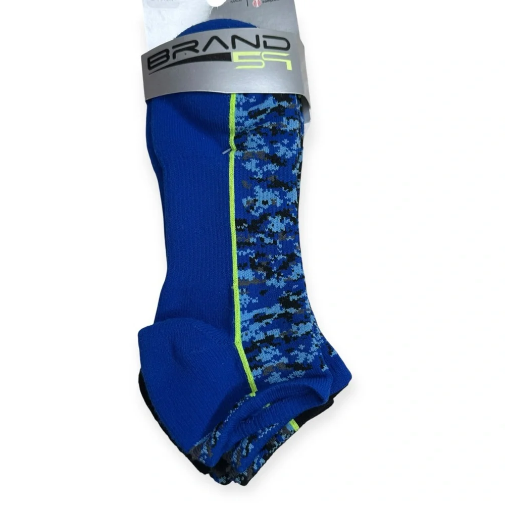 Twin City Brand 59 Low Cut Athletic Socks 2‎ Pairs Size L Blue Black Digi Camo